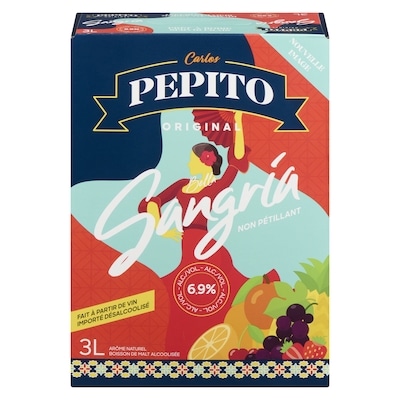Pepito Boisson de malt alcoolisée Bella sangria original non pétillant édition limitée (Pièce d’identité requise au moment du ramassage) 3000 ml, 0,57 $/100ml