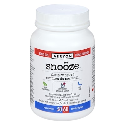 Aeryon Wellness Snoöze Sleep Support Bonus Size 60 ea, $0.58/1ea