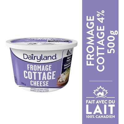 Dairyland Fromage cottage 4 %  500 g, 0,96 $/100g