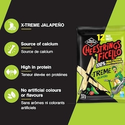 Black Diamond X-Treme Jalapeño Cheestrings - 252 g | Zehrs
