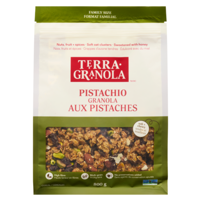 Terra Breads Granola aux pistaches 800 g, 2,75 $/100g