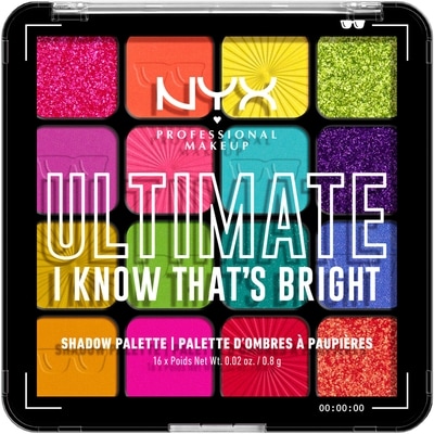 Nyx Palette d'ombres à paupières 16 couleurs, i know that's bright 1 ea, 29,99 $/1ch