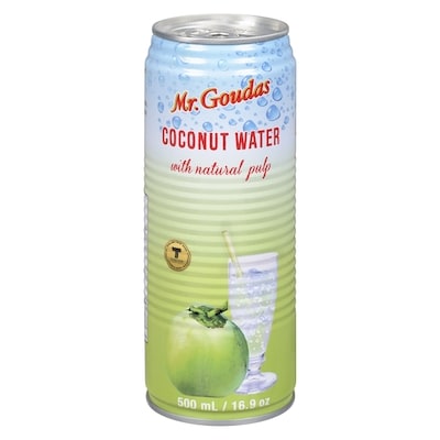 Mr Goudas Coconut Water With Natural Pulp 500 ml, $0.34/100ml