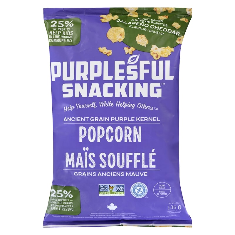 Ancient Grain Purple Kernel Popcorn Jalapeño Cheddar Flavour