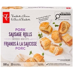 President's Choice Pork Sausage Roll 500 g, $1.80/100g