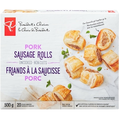 le Choix du Président Friands à la saucisse de porc 500 g, 1,80 $/100g
