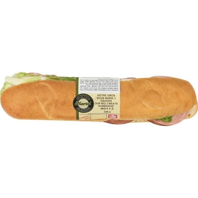 Martel Notre gros sous-marin 3 viandes 325 g, 2,15 $/100g