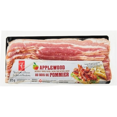 President's Choice Applewood Smoked Bacon 375 g, $2.53/100g