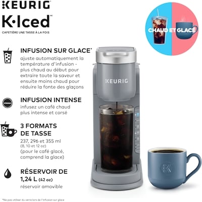 Keurig Cafetière une tasse à la fois pour capsule K-Cup® K-IcedMC, Gris 1 ea, 145,00 $/1ch