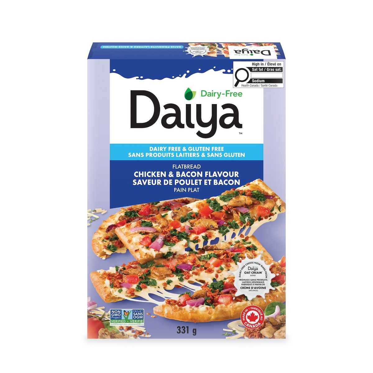 Daiya Dairy Free Gluten Free Meatless Chicken, Bacon & Ranch Flavoured Flatbread Pizza
