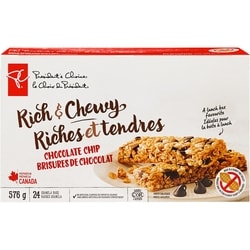 le Choix du Président Barres granola riches et tendres aux brisures de chocolat 576 g, 1,30 $/100g