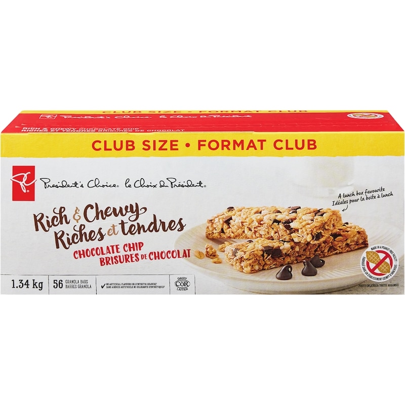 Rich and Chewy Chocolate Chip Granola Bars Club Size