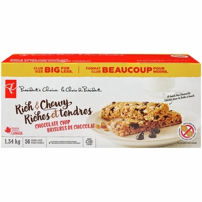 le Choix du Président Barres granola riches et tendres aux brisures de chocolat, format club 1344 g, 1,19 $/100g