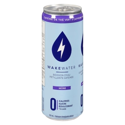Wakewater Boisson d’eau pétillante caféinée mûre 355 ml, 0,93 $/100ml