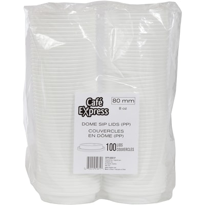 null Couvercle en PP de 80mm pour boisson 50/Pqt 100 ea, 0,01 $/1ch