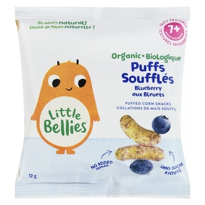 Baby Bellies Blueberry Puffs Organic 7+ Months 12 g, $12.50/100g