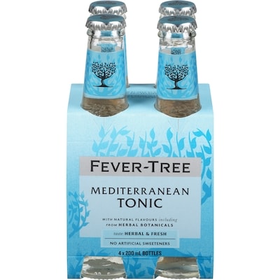 Fever Tree Tonic Water Mediterranean 4x200.0 ml, $1.00/100ml