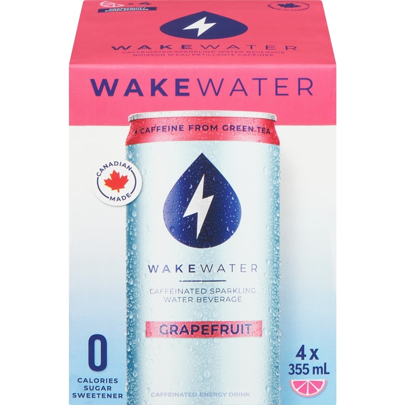 Caffeinated Sparkling Water Beverage Grapefruit