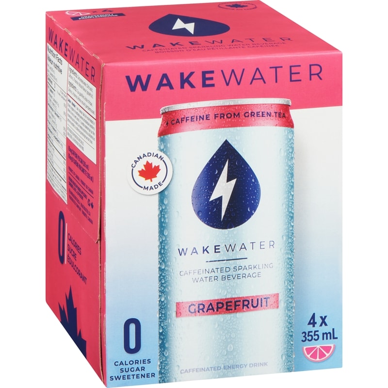 Caffeinated Sparkling Water Beverage Grapefruit