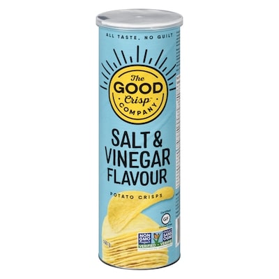 The Good Crisp Company Potato Crisps Salt & Vinegar Flavour 160 g, $3.44/100g