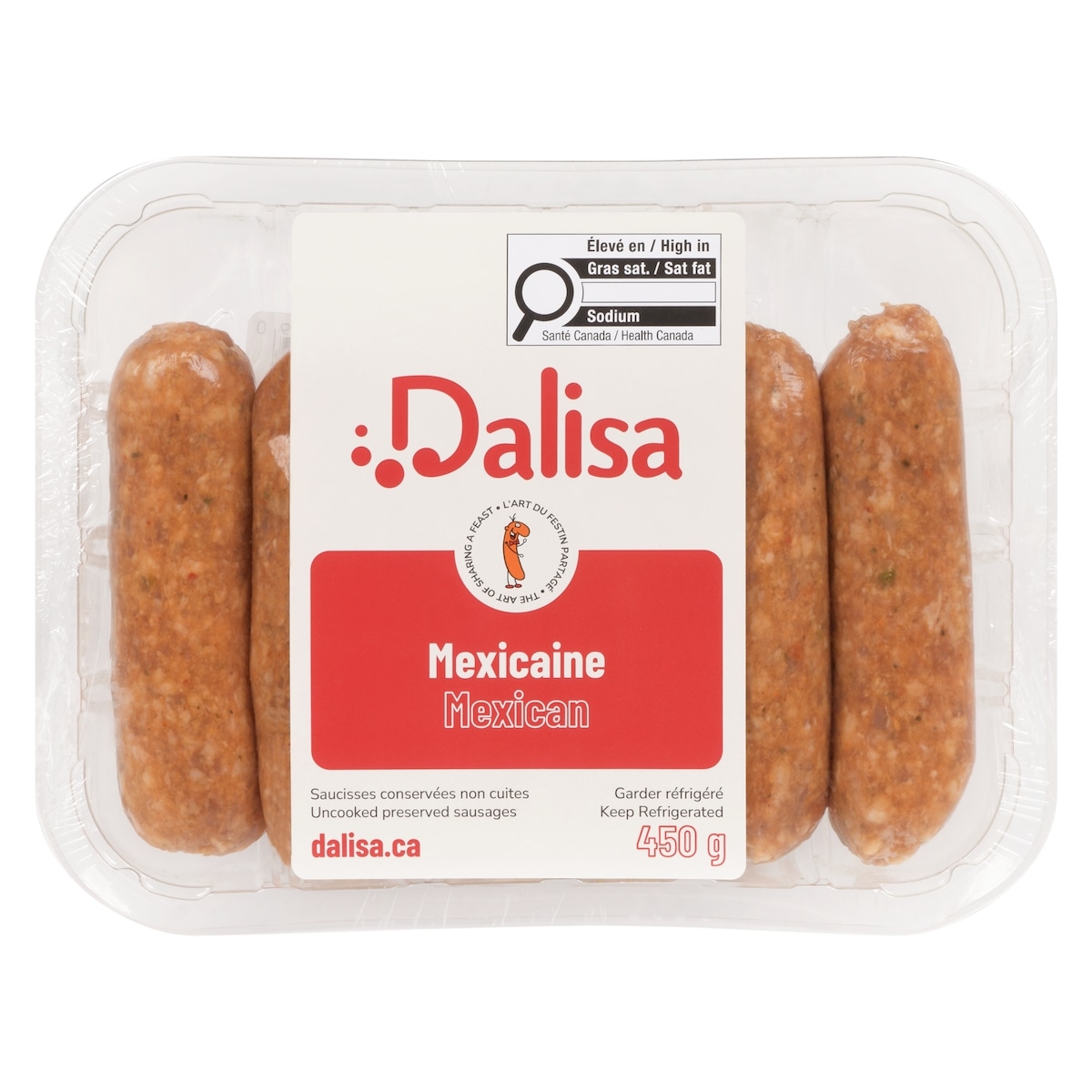 Dalisa Uncooked Preserved Sausages Mexican 450 g, $1.78/100g