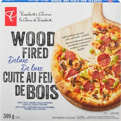 le Choix du Président Pizza deluxe, cuite au feu de bois 400 g, 1,50 $/100g