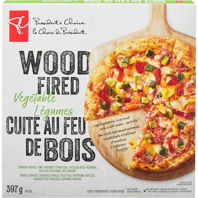 President's Choice Wood Fired Vegetable Pizza 398 g, $1.51/100g