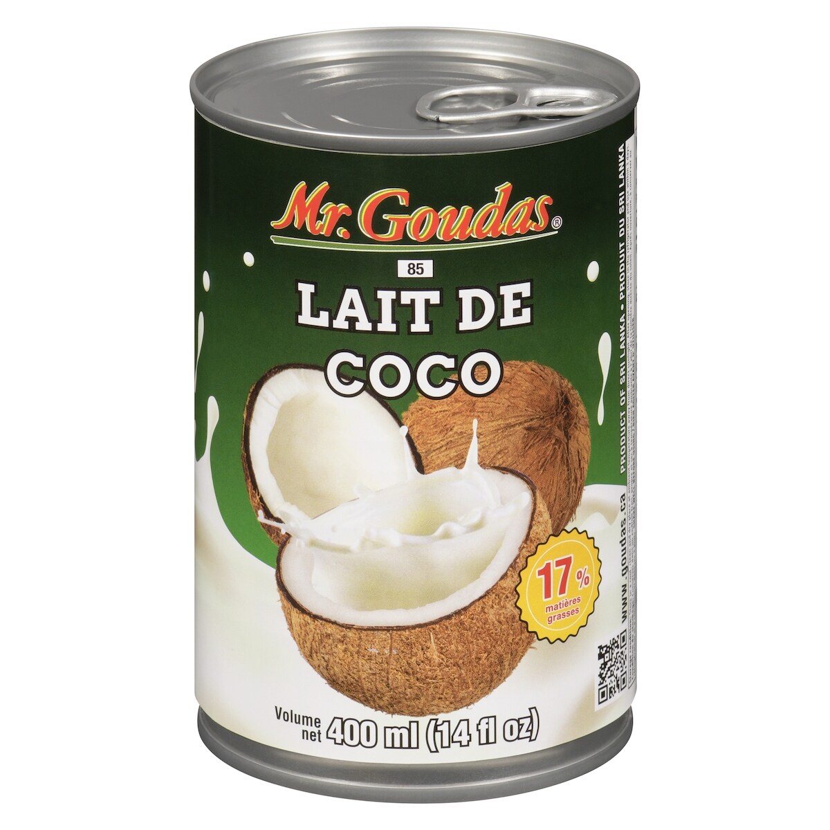 Mr Goudas Lait de coco 400 ml, 0,57 $/100ml