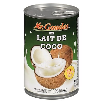 Mr Goudas Lait de coco 400 ml, 0,57 $/100ml