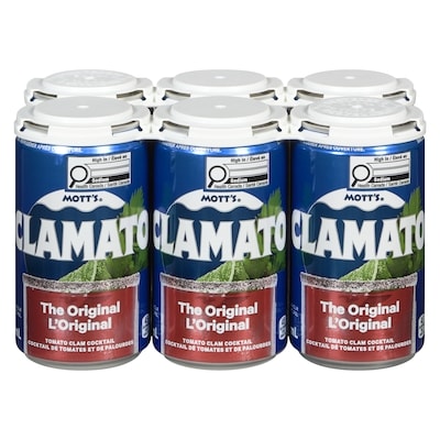 Mott’s Clamato cocktail de tomate et de palourdes l'original 6x213.0 ml, 0,55 $/100ml