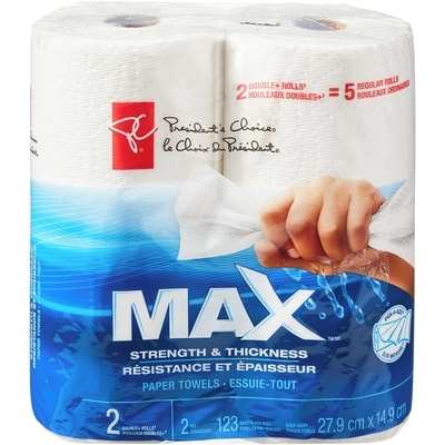 President's Choice Max Strength and Thickness Paper Towels 1 ea, $8.00/1ea