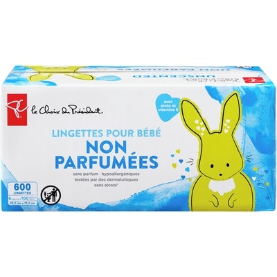 le Choix du Président Lingettes pour bébé non parfumées 600 ea, 0,02 $/1ch