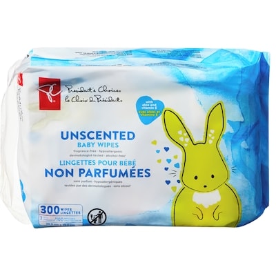 President's Choice Unscented Baby Wipes 300 ea, $0.02/1ea