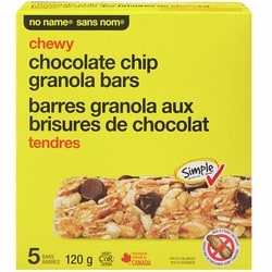 Sans Nom Barres granola tendres aux brisures de chocolat 120 g, 1,91 $/100g