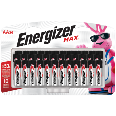 Energizer Piles MAX AA (emballage de 8), piles alcalines double A 36 ea, 0,56 $/1ch