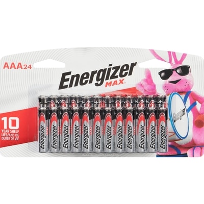 Energizer Max Alkaline Batteries AAA 24 24 ea, $0.83/1ea