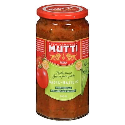 Mutti Pasta Sauce Basil 660 ml, $1.59/100ml