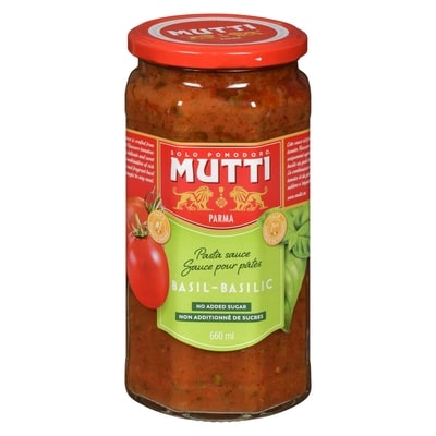 Mutti Sauce pour pâtes basilic 660 ml, 1,51 $/100ml