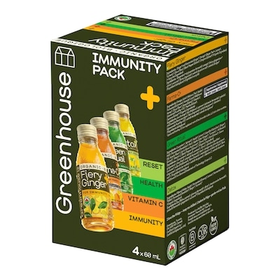 Immunity Pack Organic Wellness Shots, Variety 4 Pack