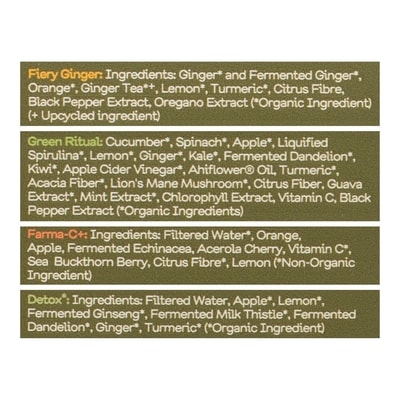 Immunity Pack Organic Wellness Shots, Variety 4 Pack