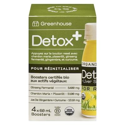 Greenhouse Boosters detox 4x60.0 ml, 23,33 $/100ml