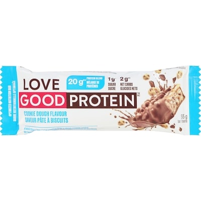 LoveGoodFats Optimized Nutrition Bar Cookie Dough Flavour (Case) 12x55.0 g, $8.48/100g