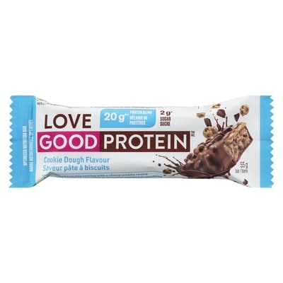 LoveGoodFats Barre nutritionnelle optimisée saveur pâte à biscuits 55 g, 9,07 $/100g