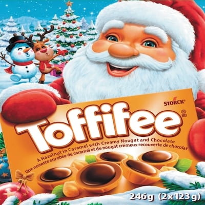 Toffifee® Noisette enrobée de caramel et de nougat crémeux recouverte de chocolat 246 g, 2,43 $/100g