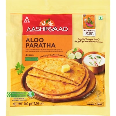 Aashirvaad Aloo Paratha 400 g, 0,87 $/100g