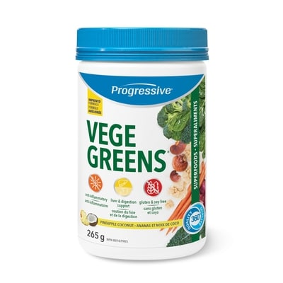 Progressive VegeGreens Powder Pineapple Coconut Flavour 265 g, $19.81/100g