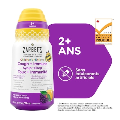 ZARBEE'S Sirop immunité pour enfants 118 ml, 10,16 $/100ml