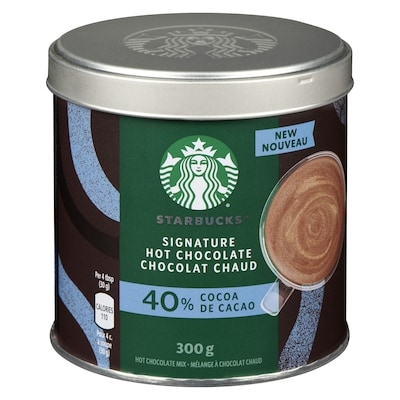 Starbucks MÉLANGE À CHOCOLAT CHAUD SIGNATURE, 40 % de cacao, contenant 300 g, 4,16 $/100g