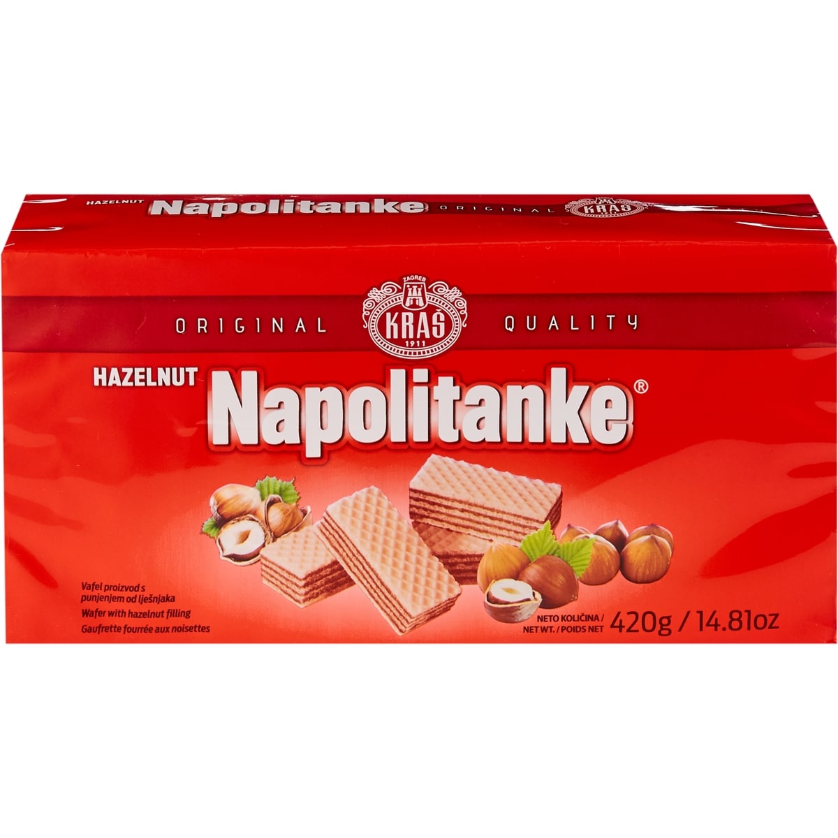 Kras Wafers, Hazelnut 420 g, $1.19/100g
