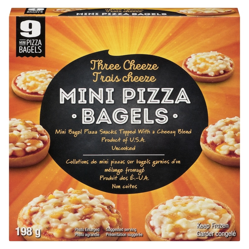 Chef Gusto Mini Pizza Bagel Bites, Three Cheese - 198 g | Atlantic